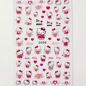 ⭐4/$15 Be Mine Hello Kitty Nail Art Stickers